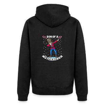 Dabbing Nutcracker Christmas gift DAB - Unisex Premium Organic Zip Hoodie - black - Back - Nico (187cm)