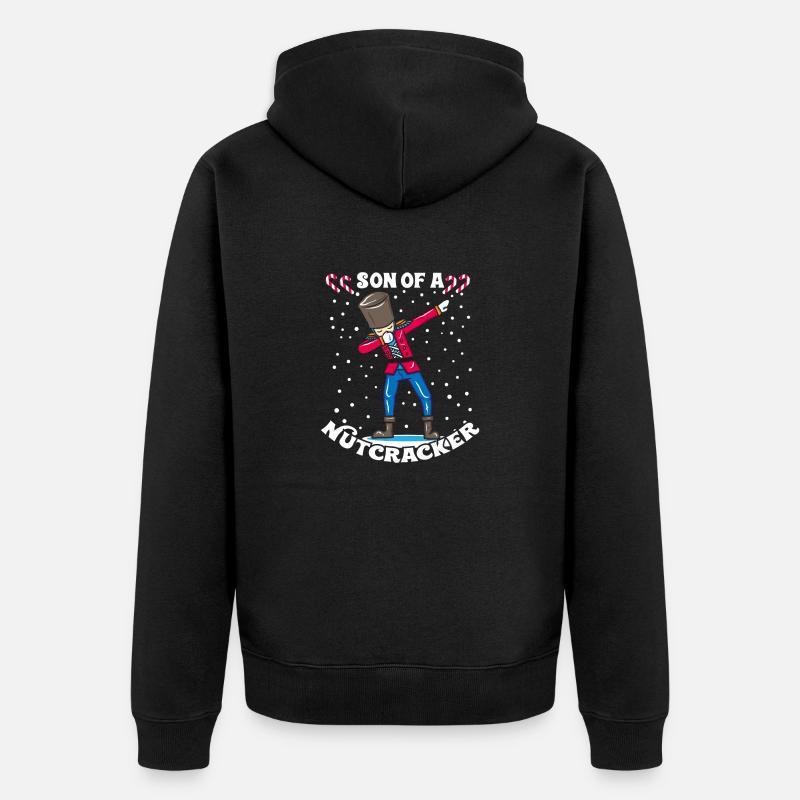 Cadeau de Noël de casse-noisette avec DAB - Veste à capuche bio Premium Unisexe - noir