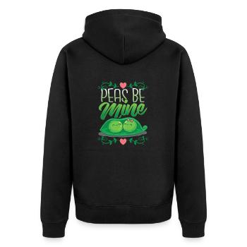 Valentine's day Vegan Vegetarian gardeners gift - Unisex Premium Organic Zip Hoodie - black - Back - Nico (187cm)