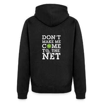 Don't make me come to the net - Tennis - Veste à capuche bio Premium Unisexe - noir - Dos - Nico (187cm)