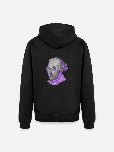 Friedrich II. - Unisex Premium Bio Zip Hoodie - Schwarz