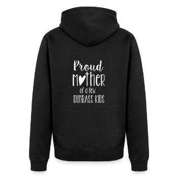 Proud Mother of a few dumbass Kids - Veste à capuche bio Premium Unisexe - noir - Dos - Nico (187cm)