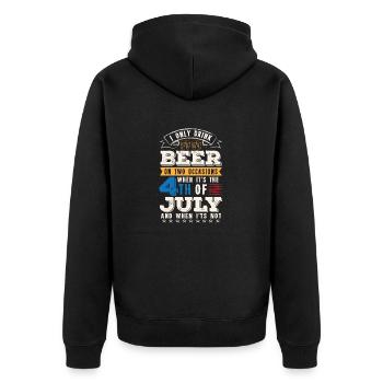 I only drink Beer on two occasions - Veste à capuche bio Premium Unisexe - noir - Dos - Nico (187cm)