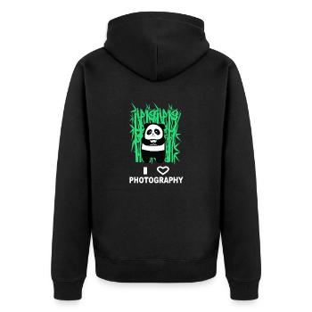 photographie - Veste à capuche bio Premium Unisexe - noir - Dos - Nico (187cm)