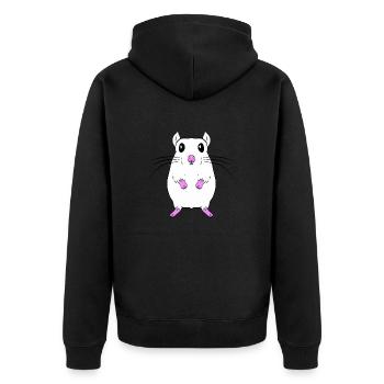 souris - Veste à capuche bio Premium Unisexe - noir - Dos - Nico (187cm)