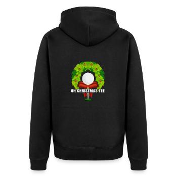 Cadeau de Noël pour golfeur - Veste à capuche bio Premium Unisexe - noir - Dos - Nico (187cm)