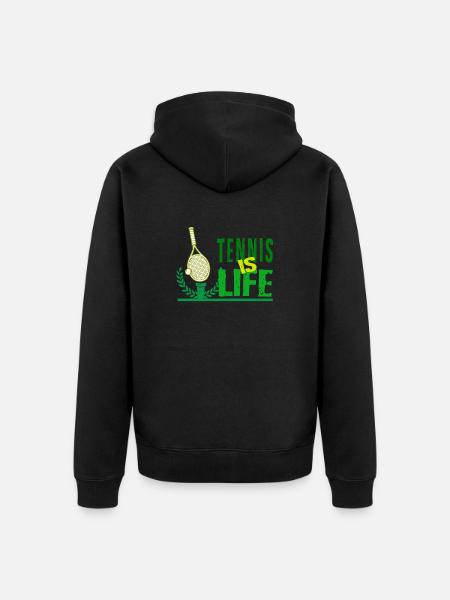 Tennis is Life - Unisex Premium Organic Zip Hoodie - black