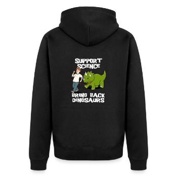Bring Dinosaurier Zurück Archäologie Wissenschaft - Unisex Premium Bio Zip Hoodie - Schwarz - Hinten - Nico (187cm)