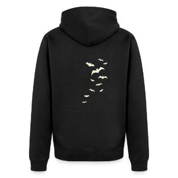 Chauves-souris d'Halloween - Veste à capuche bio Premium Unisexe - noir - Dos - Nico (187cm)