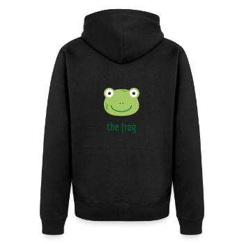 La grenouille - Veste à capuche bio Premium Unisexe - noir - Dos - Nico (187cm)
