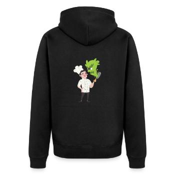 Chef Chef Pan Cadeau Cadeau Comique Chef Chapeau Monstre - Veste à capuche bio Premium Unisexe - noir - Dos - Nico (187cm)