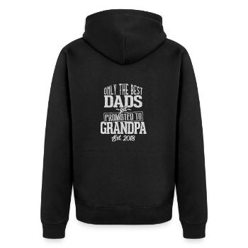 Papa papy - Veste à capuche bio Premium Unisexe - noir - Dos - Nico (187cm)