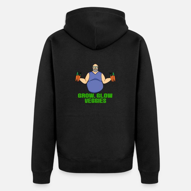Gemüse Verkäufer - Unisex Premium Bio Zip Hoodie - Schwarz