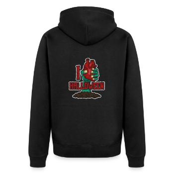 J'adore Halloween Heart Organ Zombie - Veste à capuche bio Premium Unisexe - noir - Dos - Nico (187cm)