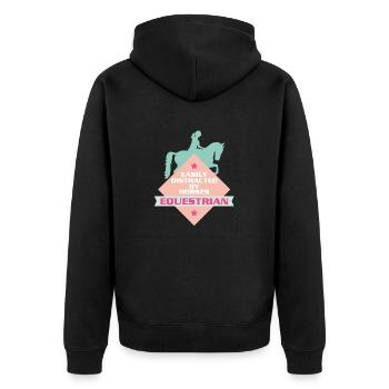 Horse riding Horse riding Horse saying Funny sayings - Unisex Premium Organic Zip Hoodie - black - Back - Nico (187cm)