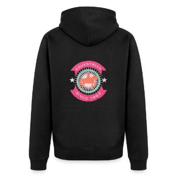 Équitation - Veste à capuche bio Premium Unisexe - noir - Dos - Nico (187cm)