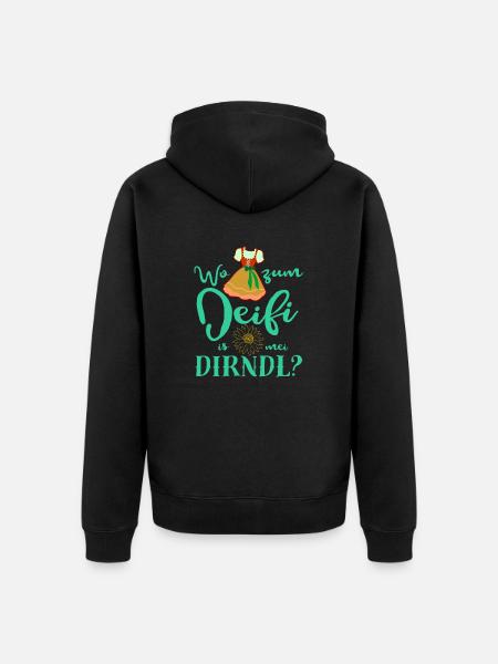 blockedTitle - Unisex Premium Bio Zip Hoodie - Schwarz