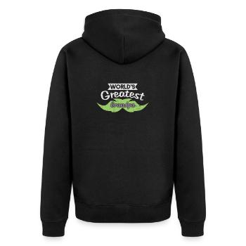 Le plus grand grand-père du monde I barbe grand-père schnauzer grand-mère - Veste à capuche bio Premium Unisexe - noir - Dos - Nico (187cm)
