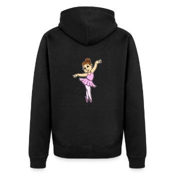 Ballet Dancing Model - Unisex Premium Organic Zip Hoodie - black - Back - Nico (187cm)