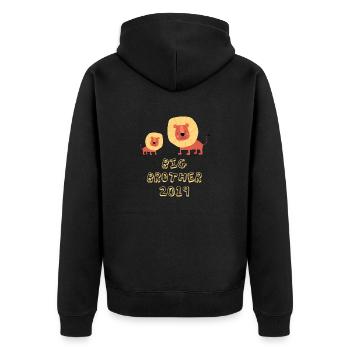 Big Brother Big Brother 2019 T-Shirt - Unisex Premium Organic Zip Hoodie - black - Back - Nico (187cm)