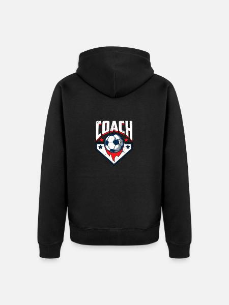 coach - Unisex Premium Organic Zip Hoodie - black