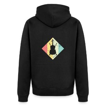 contrebasse - Veste à capuche bio Premium Unisexe - noir - Dos - Nico (187cm)