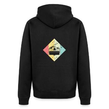 Piano piano - Veste à capuche bio Premium Unisexe - noir - Dos - Nico (187cm)