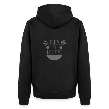 Freitag - Unisex Premium Bio Zip Hoodie - Schwarz - Hinten - Nico (187cm)