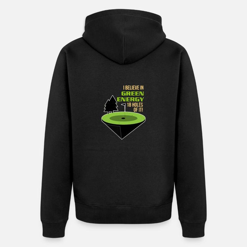 Golf Golf - Unisex Premium Bio Zip Hoodie - Schwarz