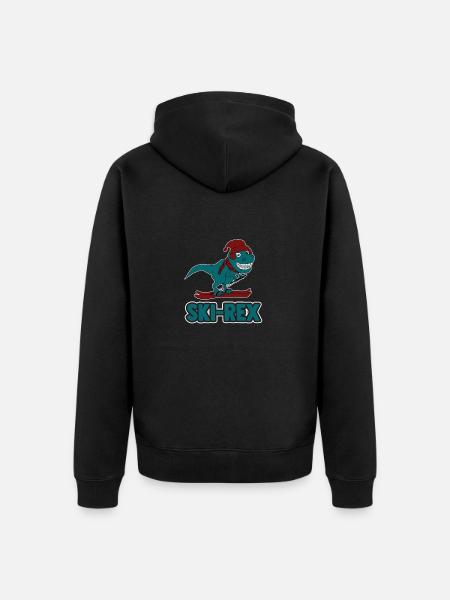 Dinosaurier - Unisex Premium Bio Zip Hoodie - Schwarz