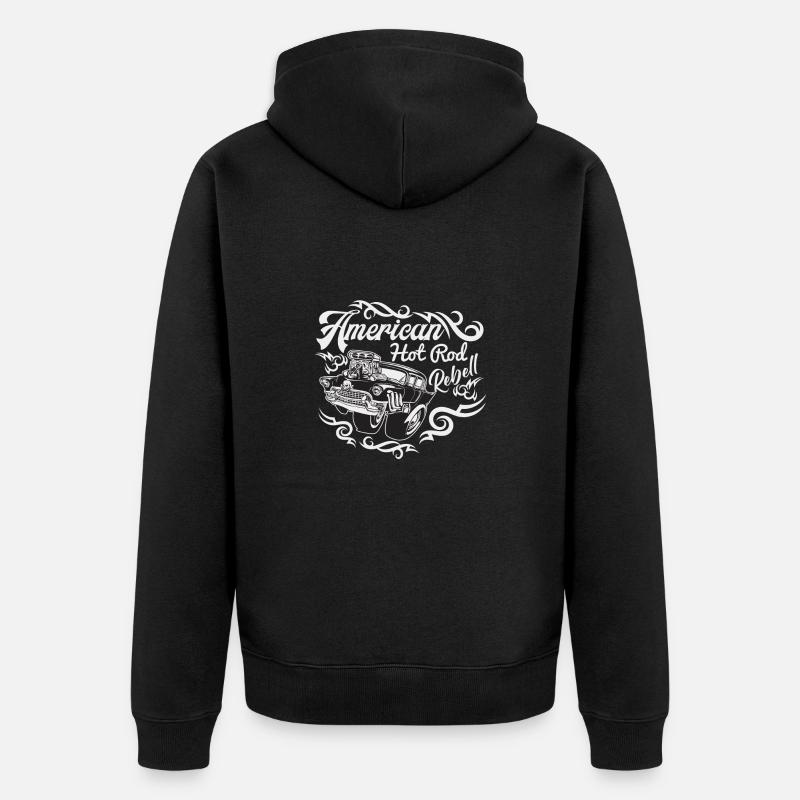 Hot Rod America - Veste à capuche bio Premium Unisexe - noir
