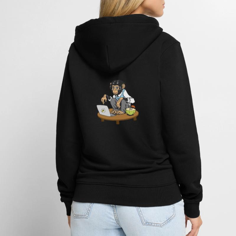 Singe de code singe Veste à capuche bio Premium Unisexe