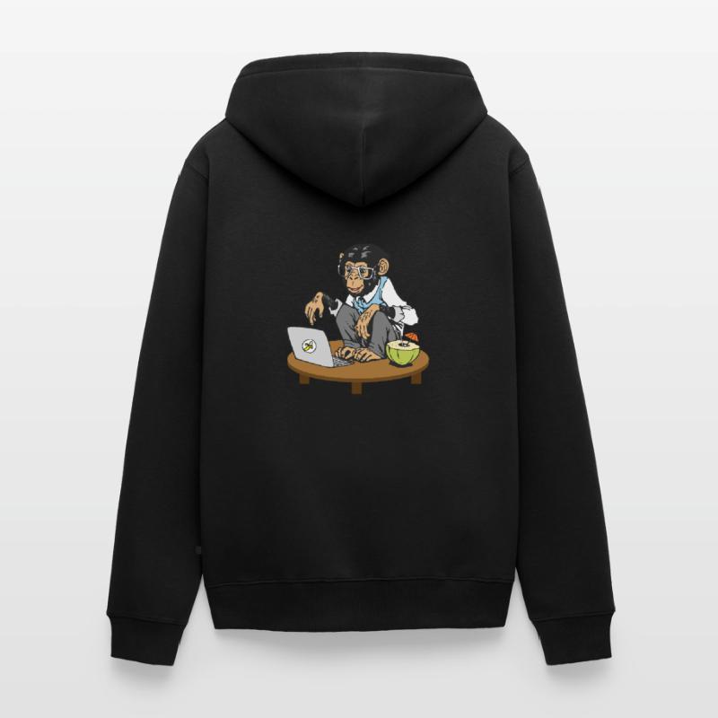 Progammierer Affe Code Monkey Coding Äffchen Unisex Premium Bio Zip Hoodie