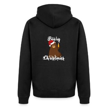 Ours de noel - Veste à capuche bio Premium Unisexe - noir - Dos - Nico (187cm)
