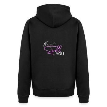 i'll put spell on you - Unisex Premium Bio Zip Hoodie - Schwarz - Hinten - Nico (187cm)