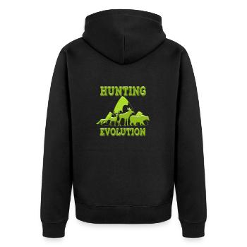 Chasse Evolution T-Shirt Chasse Cadeau pour chasseurs - Veste à capuche bio Premium Unisexe - noir - Dos - Nico (187cm)