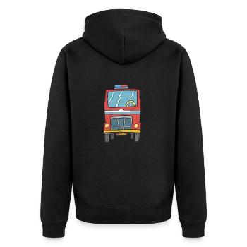 T-shirt Enfant - Veste à capuche bio Premium Unisexe - noir - Dos - Nico (187cm)
