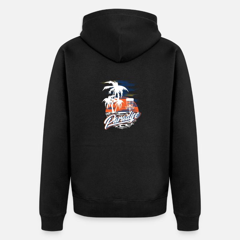 Paradise Disc Golf - Veste à capuche bio Premium Unisexe - noir