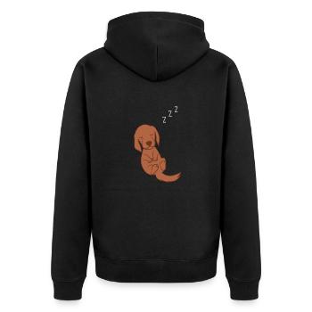 Irish Setter - Irish Setter Gifts - Unisex Premium Organic Zip Hoodie - black - Back - Nico (187cm)