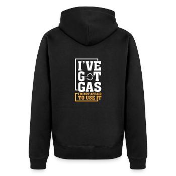 J'ai du gaz - Veste à capuche bio Premium Unisexe - noir - Dos - Nico (187cm)