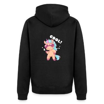 Cadeau Unity pour les fans de Licorne - Cool - Veste à capuche bio Premium Unisexe - noir - Dos - Nico (187cm)
