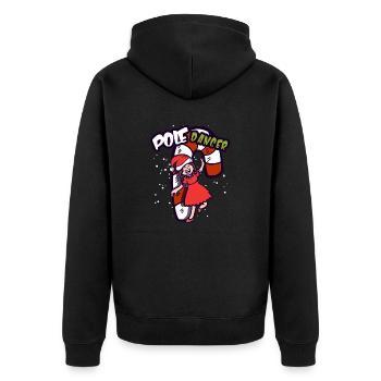 Pole Tänzerin Candy Cane Pole Weihnachten Fitness Geschenk - Unisex Premium Bio Zip Hoodie - Schwarz - Hinten - Nico (187cm)