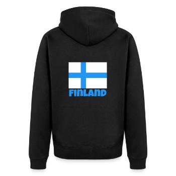 Finlande - Veste à capuche bio Premium Unisexe - noir - Dos - Nico (187cm)