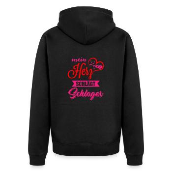 Schlager est ma vie Schlager Queen - Veste à capuche bio Premium Unisexe - noir - Dos - Nico (187cm)