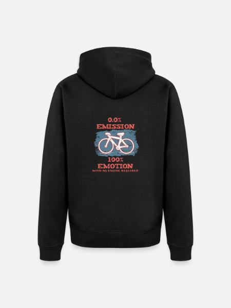 Vélo Radel écologique emission émotion cadeau - Veste à capuche bio Premium Unisexe - noir