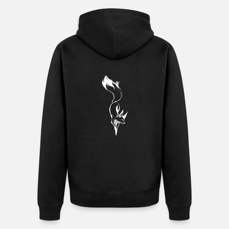 renard - Veste à capuche bio Premium Unisexe - noir