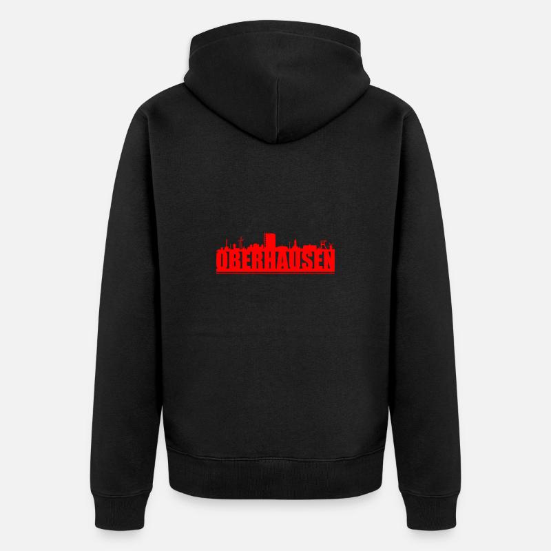 Oberhausen skyline - Veste à capuche bio Premium Unisexe - noir