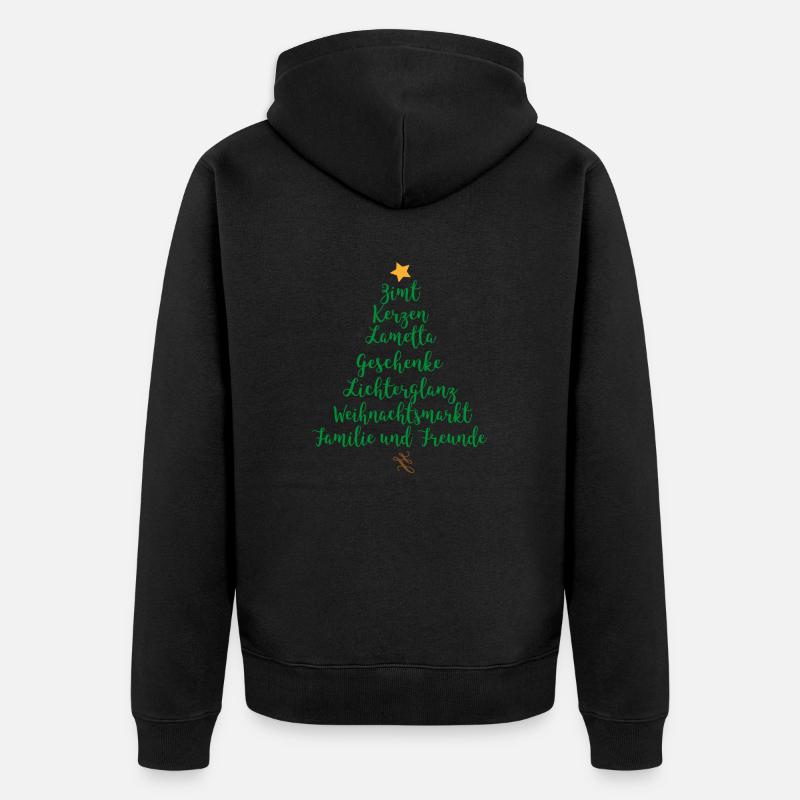 Weihnachten - Unisex Premium Bio Zip Hoodie - Schwarz