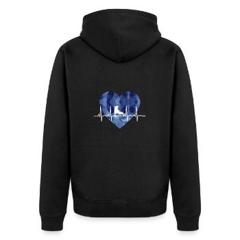 Patinage sur glace Patinage sur glace Patinage artistique - Veste à capuche bio Premium Unisexe - noir - Dos - Nico (187cm)