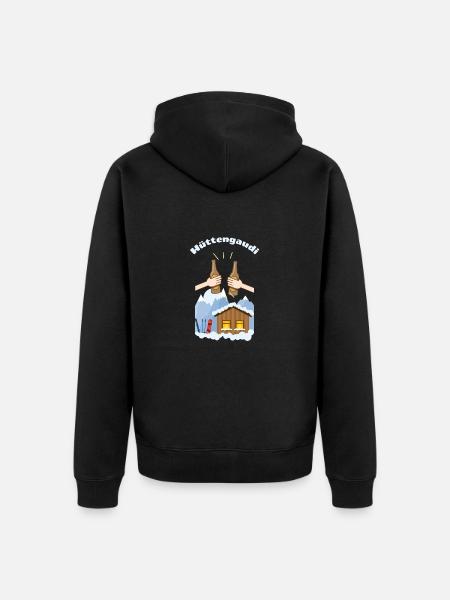 Hüttengaudi - Unisex Premium Organic Zip Hoodie - black